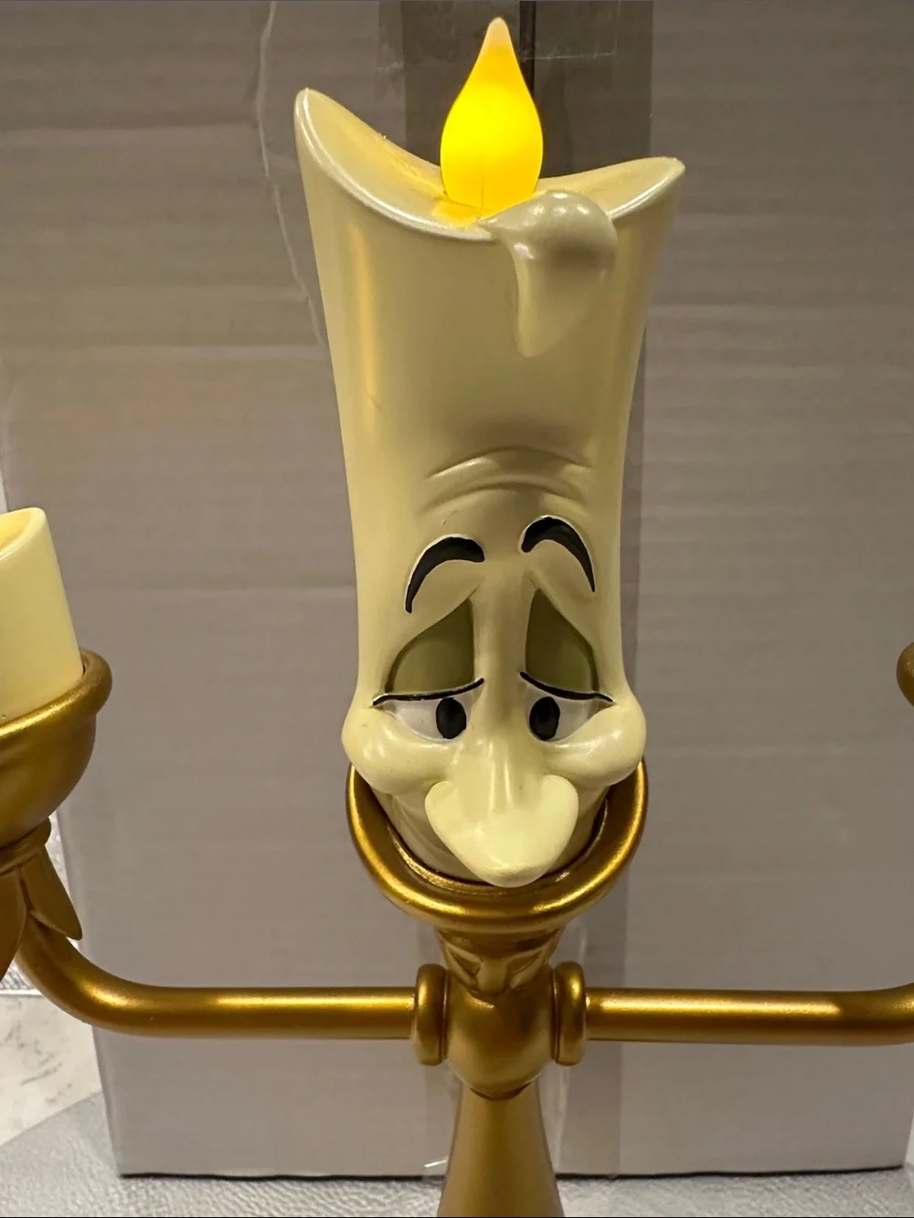 Disney Beauty & The Beast Gold Lumière LED Candelabra Figurine - Home Accents